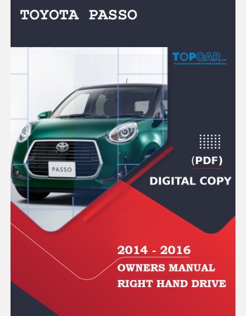 toyota passo 2014 2015 2016 owners manual in english